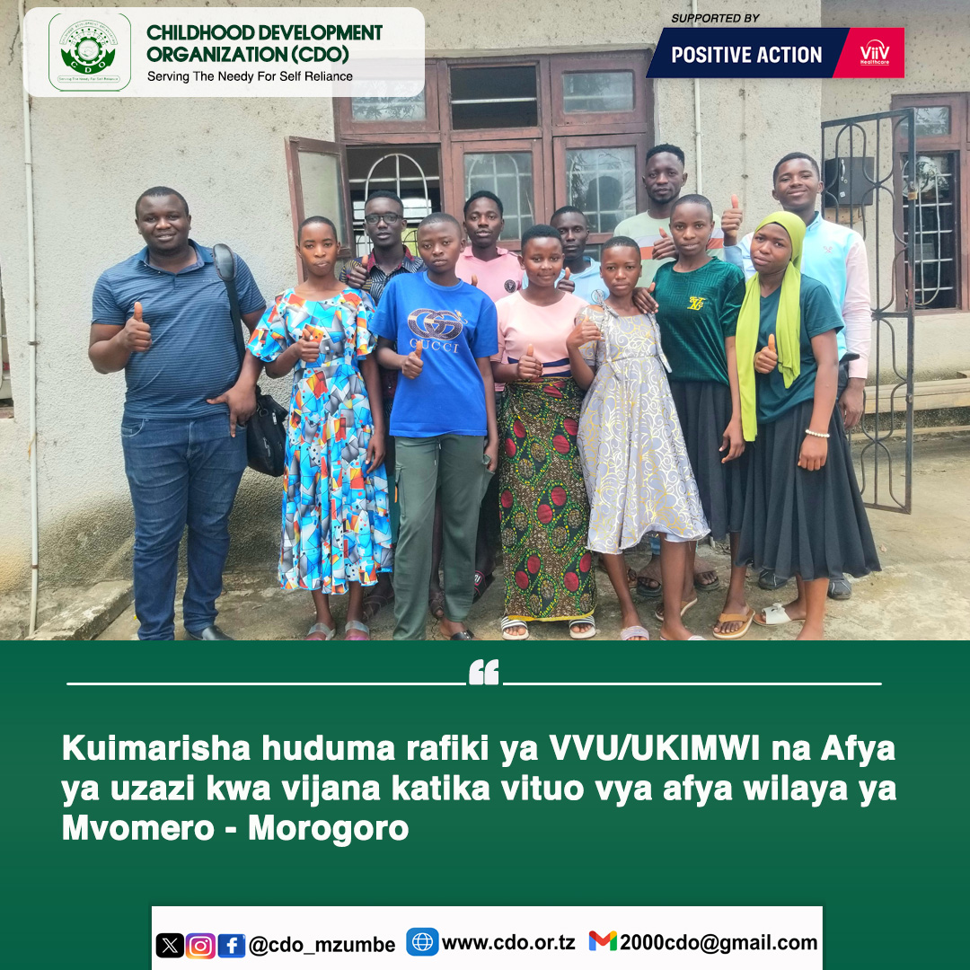 CDO Enhances Youth-Friendly HIV Services in Mvomero to Promote Health Awareness and Prevention